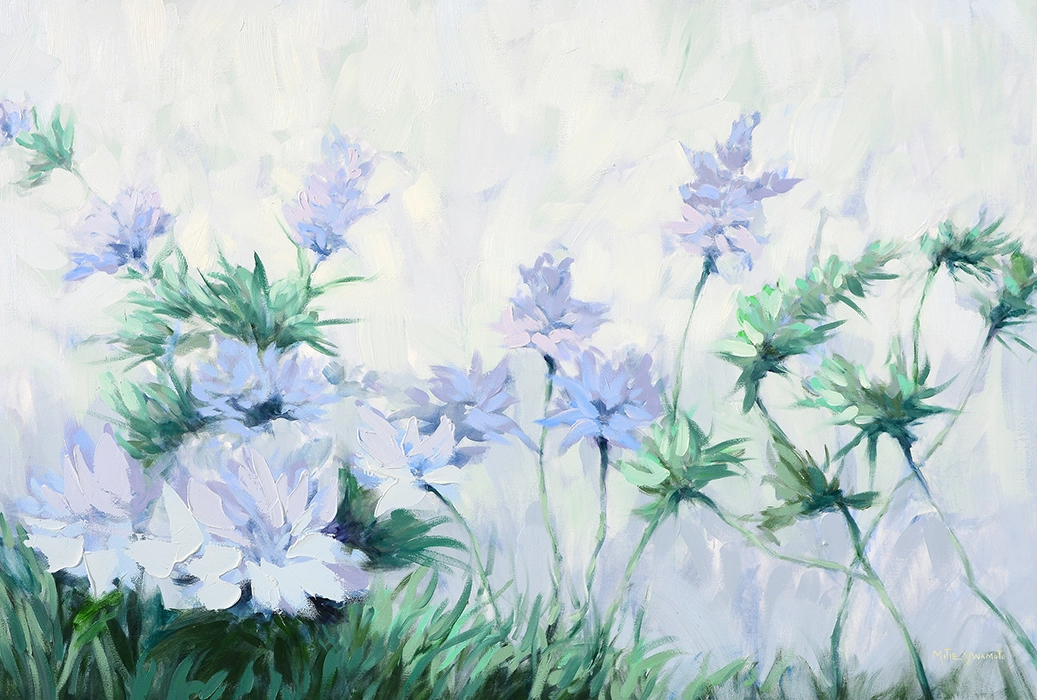 Flores no Jardim • Óleo s/ tela  1,45 x 1,00 m